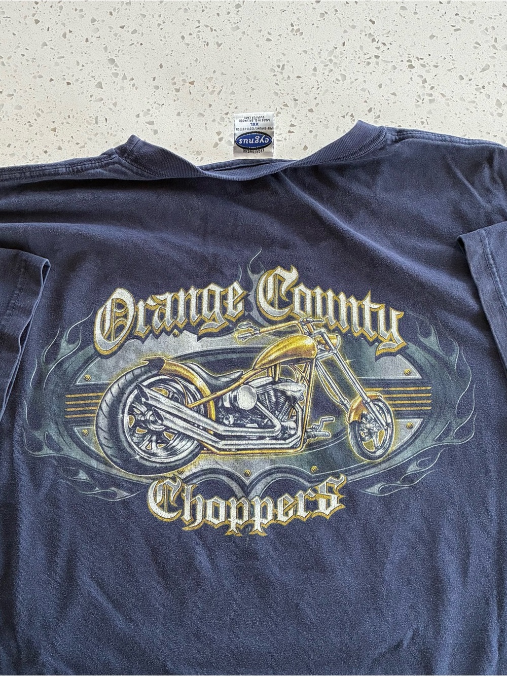 000 - VINTAGE 90s ORANGE COUNTY CHOPPERS OCC FADED BIKER T SHIRT